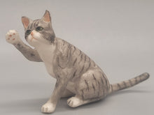 Load image into Gallery viewer, Resin Grey Tabby Cat Pawing
