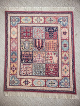Load image into Gallery viewer, Dollhouse Miniature ~ Petit Point Tribal-Inspired Squares Rug - Ursula Sauerberg
