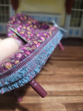 Load image into Gallery viewer, Purple Floral w/ Shag Chaise Lounge
