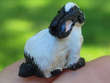Load image into Gallery viewer, Black and White Resin Rabbit
