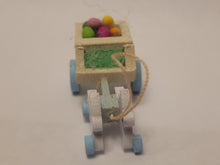 Load image into Gallery viewer, Easter Bunny Cart with Vibrant Colored Eggs
