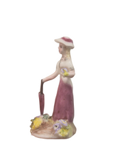 Load image into Gallery viewer, Anne Daulton – Porcelain Figurine Woman w/ Umbrella on Stroll
