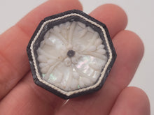 Load image into Gallery viewer, 1&quot; Sailor&#39;s Valentine – White &amp; Black Theme with Assorted White Shells – by Pam Friend
