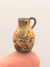 Load image into Gallery viewer, Dollhouse Miniature ~ 1:24 Scale, Painted Yellow Handmade Jug
