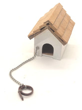 Load image into Gallery viewer, Dollhouse Miniature ~ 1:24 Scale, Dog House with Metal Chain and Leather Collar - By Bill &amp; Leona

