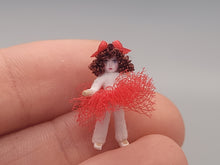 Load image into Gallery viewer, ½&quot; Brunette Ballerina Doll with Red bow and Red Tutu – by Cheryl Warder

