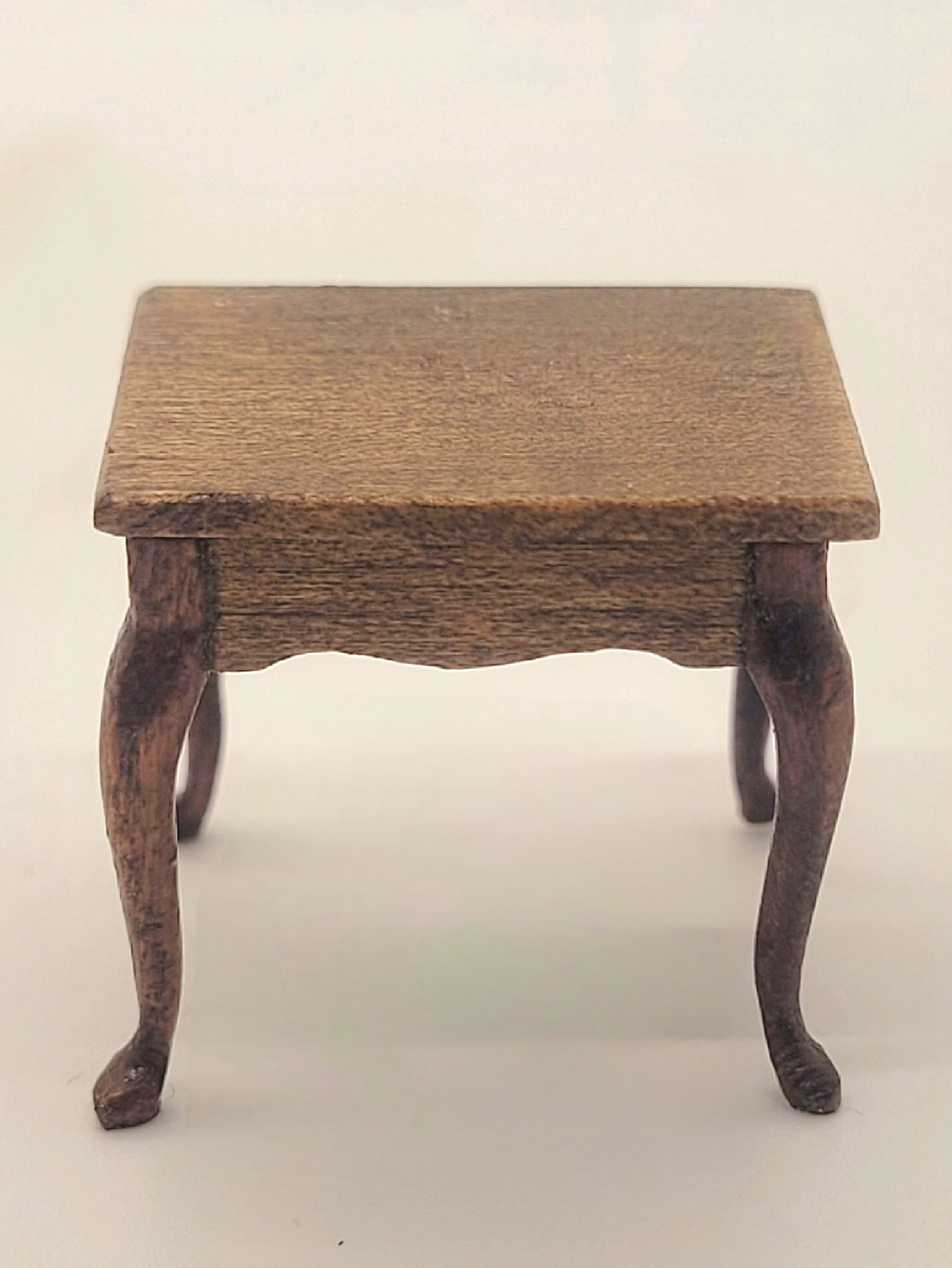 Dollhouse Miniature ~ 1:24 Scale, Vintage Wooden Side Table by S. Hoeltge - 1983