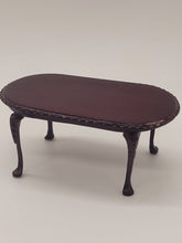 Load image into Gallery viewer, 5pc Handmade Formal Dining Set with Pink Velvety Chair Cushions, 1:24 Scale

