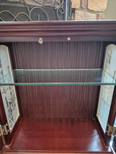 Load image into Gallery viewer, Wooden 2-Door Cabinet with Glass Shelf Display
