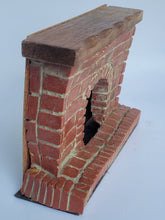 Load image into Gallery viewer, Handmade Brick Fireplace with Wooden Mantle
