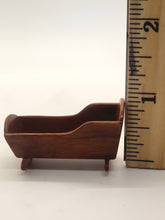 Load image into Gallery viewer, Dollhouse Miniature ~ 1:24 Scale, Vintage Wooden Crib Signed D2E
