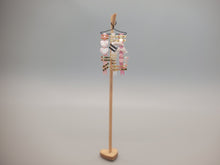 Load image into Gallery viewer, Pink Ribbons and Barrettes for Little Girl on Wooden Stand - by Cheryl Warder
