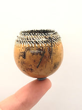 Load image into Gallery viewer, Dollhouse Miniature ~ 1:12 Scale, Carved Gourd Basket with String Detailing
