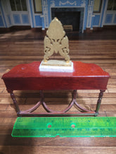 Load image into Gallery viewer, Mahogany Hall Table w/ Clock Decoration
