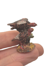 Load image into Gallery viewer, Painted Metal Figurine – 2 Turkeys
