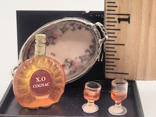 Load image into Gallery viewer, Dollhouse Miniature ~ Cognac with Filigree Tray and Brandy Glasses 1.620/5, Reutter Porcelain
