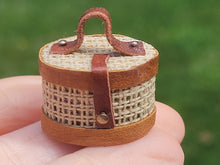 Load image into Gallery viewer, Leather &amp; Woven Basket
