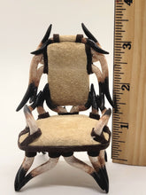 Load image into Gallery viewer, Dollhouse Miniature ~ 1:12 Scale, Horn Chair made by T. Dudley in 2015
