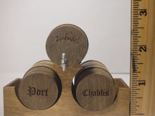Load image into Gallery viewer, Medium - Zinfandel, Port Wine, Chablis Barrels on Wooden Holder
