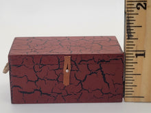 Load image into Gallery viewer, Dollhouse Miniature ~ Red Crackle Pattern with Leather Latch by Al Chandronnait
