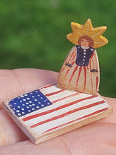 Load image into Gallery viewer, Barbara Hill – Lady Liberty on American Flag Plaque
