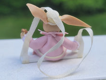 Load image into Gallery viewer, Arlette Evans Clay Bunny on Swing
