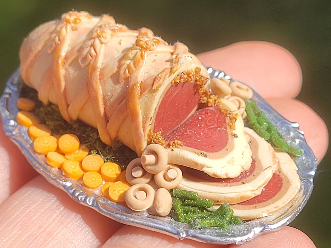 Anne Caesar Beef Wellington and Veggies on Platter