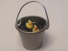 Load image into Gallery viewer, Rubber Ducks in Metal Pale with Water
