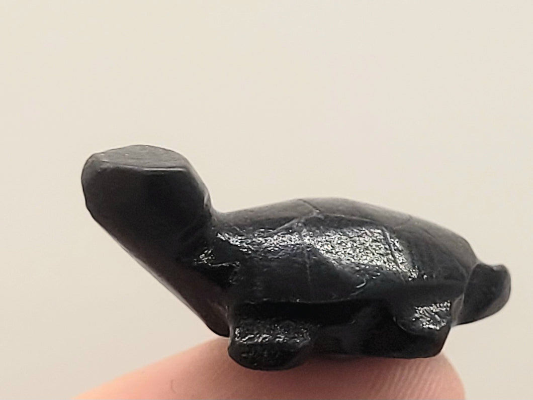 Zuni Fetish Carving Turtle Black