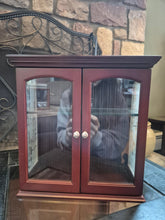 Load image into Gallery viewer, Wooden 2-Door Cabinet with Glass Shelf Display
