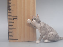 Load image into Gallery viewer, Resin Grey Tabby Cat Pawing
