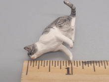 Load image into Gallery viewer, Grey Tabby with Striped Patches Sitting - Made of Resin
