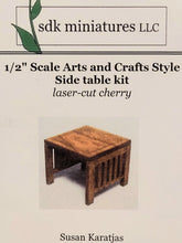 Load image into Gallery viewer, SDK Miniatures Arts &amp; Crafts Style Table Kit Laser-cut Cherry
