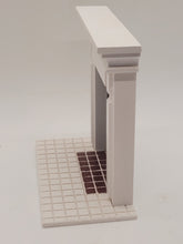 Load image into Gallery viewer, Handmade White Wooden Fireplace
