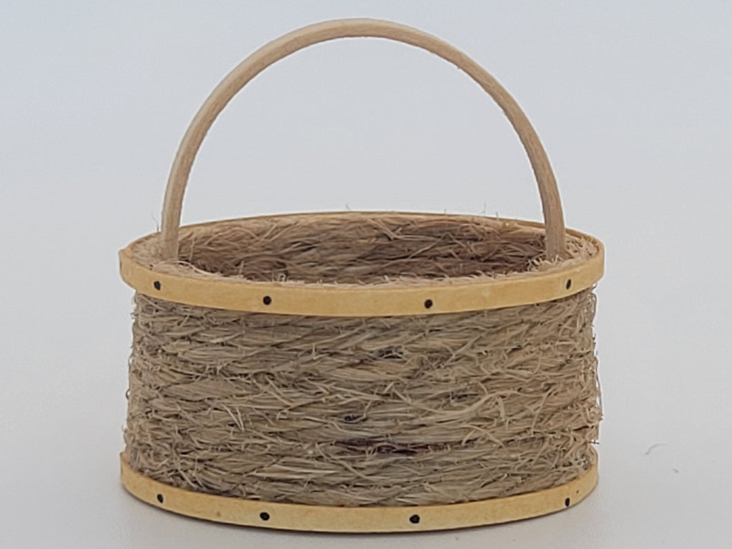 Al Chandronnait – Round Rope Basket with Wooden Handle