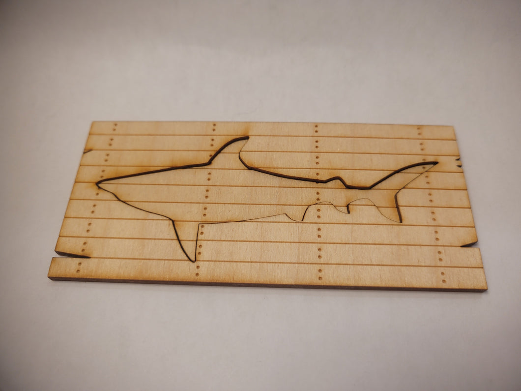 Wooden Sign Shark Design