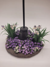 Load image into Gallery viewer, Light Post with Iris &amp; Impatiens
