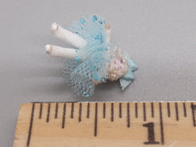 Load image into Gallery viewer, ¾&quot; Blonde Ballerina Doll in Light Blue Glittery Tutu and Bow – By Cheryl Warder
