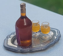 Load image into Gallery viewer, Cognac and Glasses on Metal Platter
