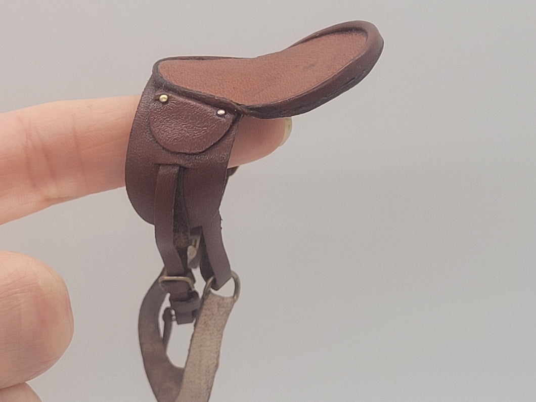 Miniature Leather Saddle