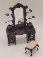 Load image into Gallery viewer, Mahogany Bedroom Vanity with Stool – Bespaq ½&quot; Scale
