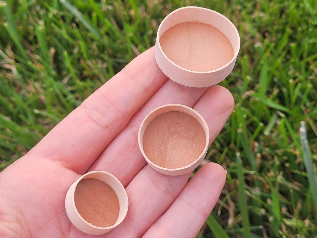 Al Chandronnait – Round Wooden 3 Stacking Bowls