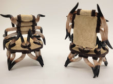 Load image into Gallery viewer, Dollhouse Miniature ~ 1:12 Scale, Horn Chair made by T. Dudley in 2015
