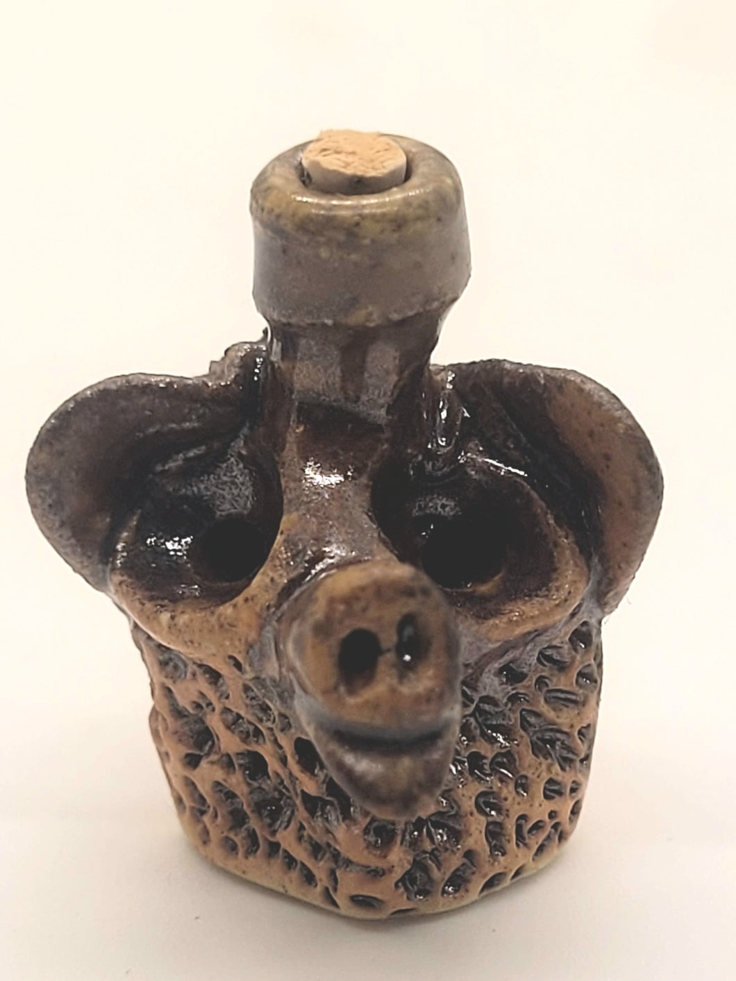 Dollhouse Miniature ~ 1:12 Scale, Animal Jug with Cork, Signed Bottom