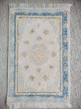 Load image into Gallery viewer, Dollhouse Miniature ~ Petit Point Fancy Butterflies and Medallion Rug - Ursula Sauerberg

