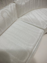 Load image into Gallery viewer, 3pc White Silky Wavy Pattern Sectional

