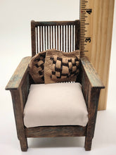 Load image into Gallery viewer, Dollhouse Miniature ~ 1:12 Scale, 4pc Sitting Area Set including 2 Pillows, Chair, and Dresser
