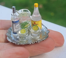 Load image into Gallery viewer, Vodka Tonic with Glasses and Pitcher on Platter
