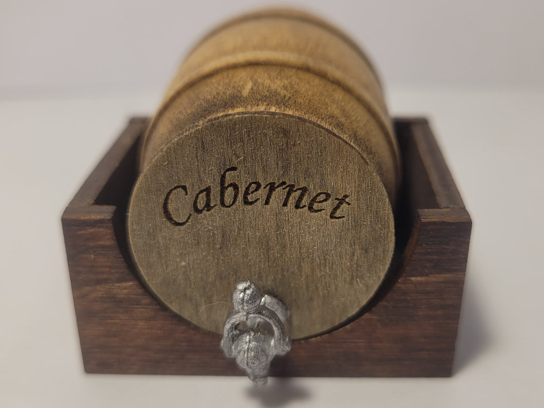Cabernet in Barrel with Wooden Holder