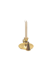Load image into Gallery viewer, Alec Rothwell ‐ Golden Chamber Candlestick w/ Candle
